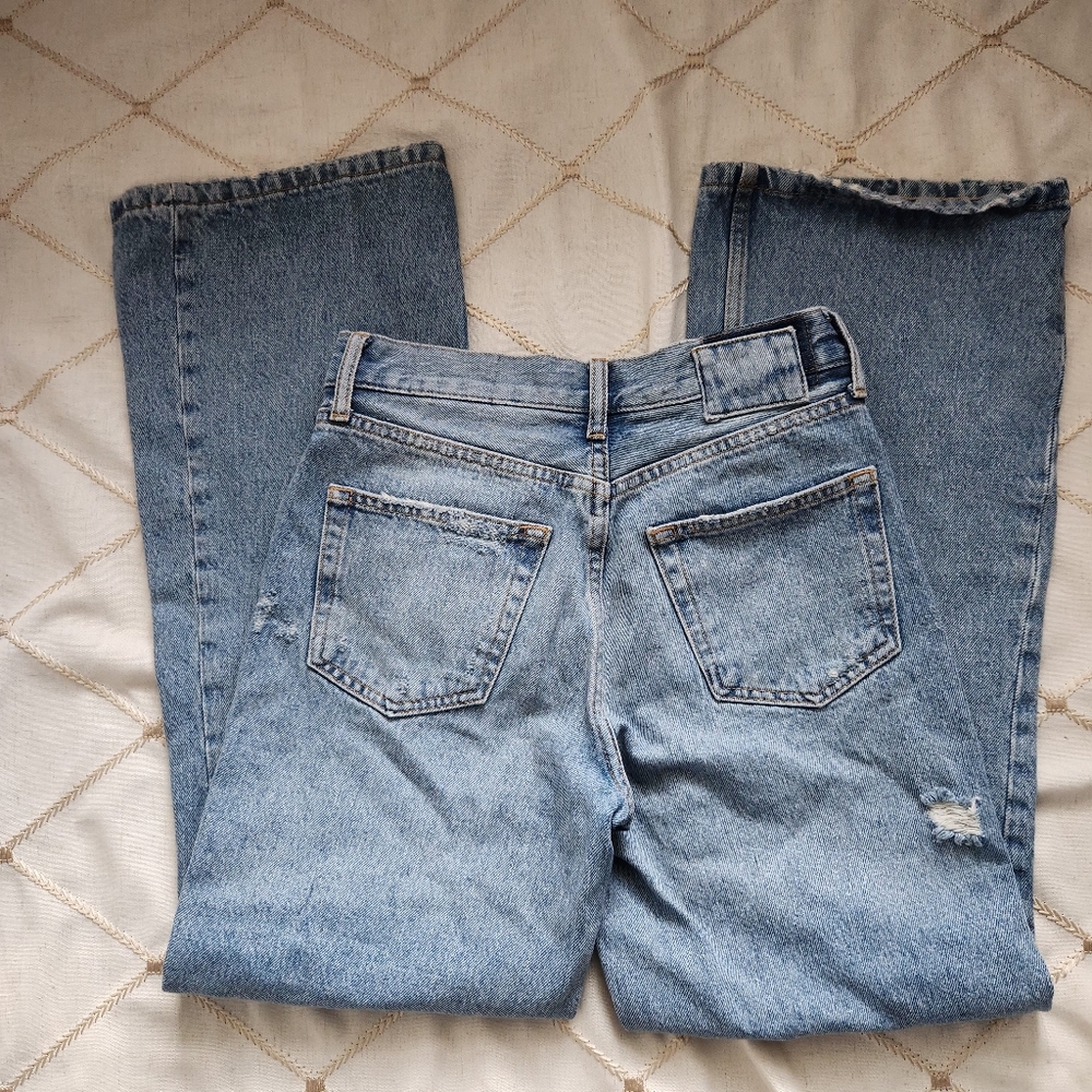 10.11 Studios Button Fly Distressed Jeans 24 Light Blue Straight Leg‎ - Picture 15 of 15